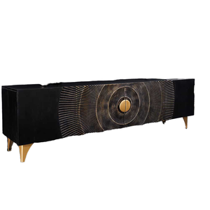 Armoire de rangement artisanale en bois de manguier massif, couleur personnalisée Blue Ocean, moderne, écologique, multifonctionnelle, pliable, avec roulettes, résistante à l'eau - Product Image 1