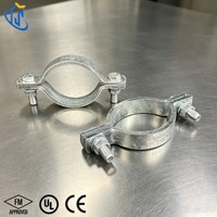 Collier de fixation pour tuyau de suspension UTTERLY UTT60, peint ou galvanisé, pour montage au plafond et au mur, standard pour la protection incendie
