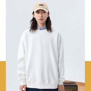 Wholesale Custom Luxury Quality Men's Sweatshirt Cotton Crewneck Streetwear <b>Drop</b> Shoulder Pullover Men's Hoodies & Sweatshirts - Product Image 5
