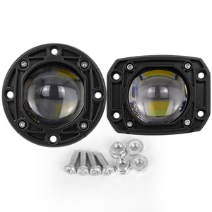 Phare antibrouillard LED rond modifié, bicolore jaune et blanc, projecteur, éclairage de travail LED pour voiture, feux antibrouillard de pare-chocs avant pour camion - Product Image 2