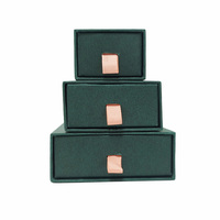 Boîte à bijoux de luxe en carton écologique avec logo personnalisé, emballage tiroir pour colliers, bagues, boucles d'oreilles, cadeaux, plateaux et présentoirs