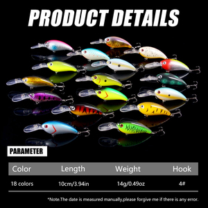 10CM 14G Crankbait Crank Baits Lures <strong>for</strong> <strong>Bass</strong> Fishing Deep Diving <strong>Crankbaits</strong> Wobbler 10cm Swimbait <strong>for</strong> Saltwater Freshwater - Product Image 2
