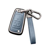 Housse de porte-clés en métal pour Chevy Chevrolet Camaro Cruze Impala Equinox Volt Spark Sonic télécommande pliable