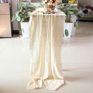 Chemin de Table en Gaze de Coton Rectangle Boho Rustique de Luxe Tissu Tissé Élégant pour Décorations de Mariage et Hôtel/Usage Domestique - Product Image 2