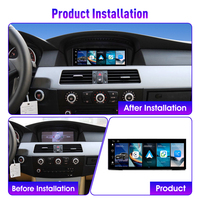 Radio para Auto con Sistema Linux de 12.3 Pulgadas para BMW Serie 5 E60 2006-2010, Sistema CCC CIC, Reproductor Multimedia, Navegación GPS, Carplay Inalámbrico