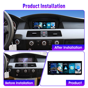Autoradio Linux 12,3 pouces pour BMW Série 5 E60 2006-2010 Système CCC CIC Lecteur multimédia Navigation GPS CarPlay sans fil - Product Image 3
