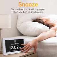 Réveil numérique électronique 7 pouces flambant neuf 2025 avec affichage changeant de couleur, chargement USB pour chambre à coucher et salon