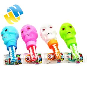 Juguete de caramelo, chupete en forma de cabeza de calavera de Halloween, piruleta, caramelo, sabor afrutado, empaquetado en caja, juguete divertido para niños, juguete de piruleta - Product Image 4
