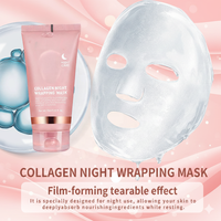 Masque de nuit enveloppant au collagène à marque privée, exfoliant, hydratant, pour l'élasticité, réduit le relâchement cutané, soin coréen OEM