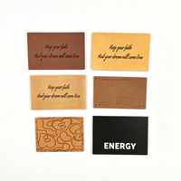 Etiquetas de Cuero Genuino Personalizadas, Ecológicas, con Logotipo Grabado, para Jeans, Accesorios de Ropa, Fabricante OEM
