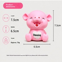 Jouet à presser en caoutchouc thermoplastique fait main en forme de cochon souriant - Modèle anti-stress et de décompression FZ-E5137