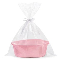 Moderne nordique INS écologique multifonction panier de rangement coton corde tissé Snack jouet poignée ovale forme organisateur cadeau panier