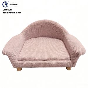 Sofá cama para mascotas resistente a la intemperie Rosa clásico moderno para perros con espuma de memoria extraíble y algodón - Product Image 2