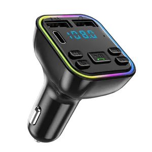 Car Charger FM Transmitter Bluetooth 5.0 PD Type-C Dual USB Car MP3 Player Handsfree Chargers 3.1A Fast Charging Car Accessories