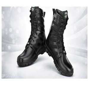 Genuine Leather Formal Lace Up Rugged Anti Skid High <b>Ankle</b> Durable Outdoor Shoes Comfortable Cushion Foot bed Premium Footwear - Product Image 3