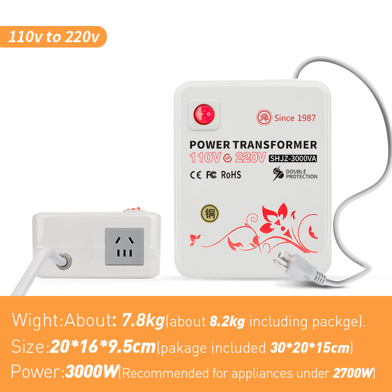 Shunhong 3000w 110v to 220v Transformer - Reliable Power Conversion