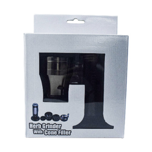 Trois-en-un, broyeur de fumée de pot en plastique 50MM broyeur rempli de tube de corne plat à quatre couches - Product Image 6