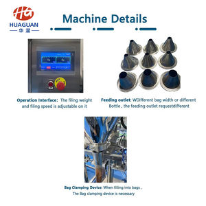 Erdnuss-Sonnenblumenkern-Getreide-Vibrations-Wiege-Füll waage 5kg Linsen-Nüsse Reisgranulat-Füll-und Absack maschine - Product Image 6