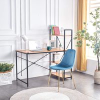 Bureau d'ordinateur portable pour ordinateur, bureau de jeu Compact, Table d'écriture, pour PC, bureau à domicile, étagère de rangement à 4 niveaux