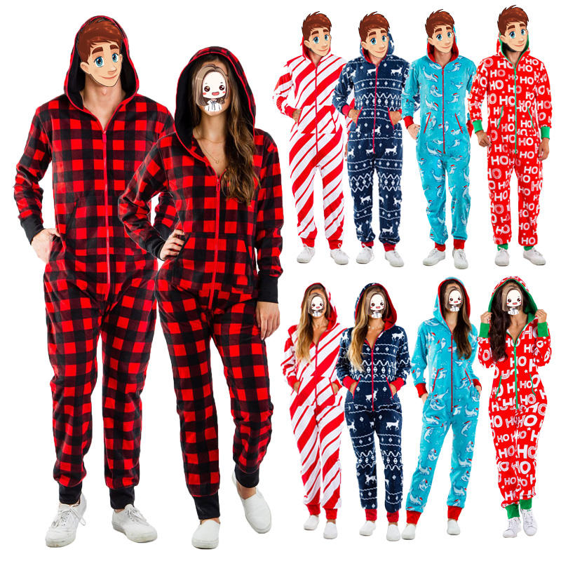 Onesie Christmas 2021 Pjs 2021 Winter Loungewear Women Sleepwear