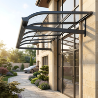 Auvent de fenêtre vertical en alliage d'aluminium moderne, à ouverture extérieure, pour villa, esthétique, isolation thermique, faible entretien