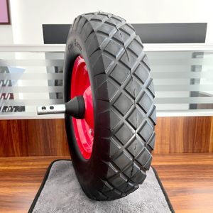 Buen Precio, Neumático y Rueda Sólidos Estándar de Poliuretano (PU) de 16 Pulgadas 400-8, Antipinchazos, para Carretilla de Mano - Product Image 4