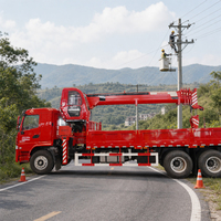 Le fabricant fournit une grue montée sur camion de 12 tonnes avec télécommande sans fil pour levage et transport intégrés