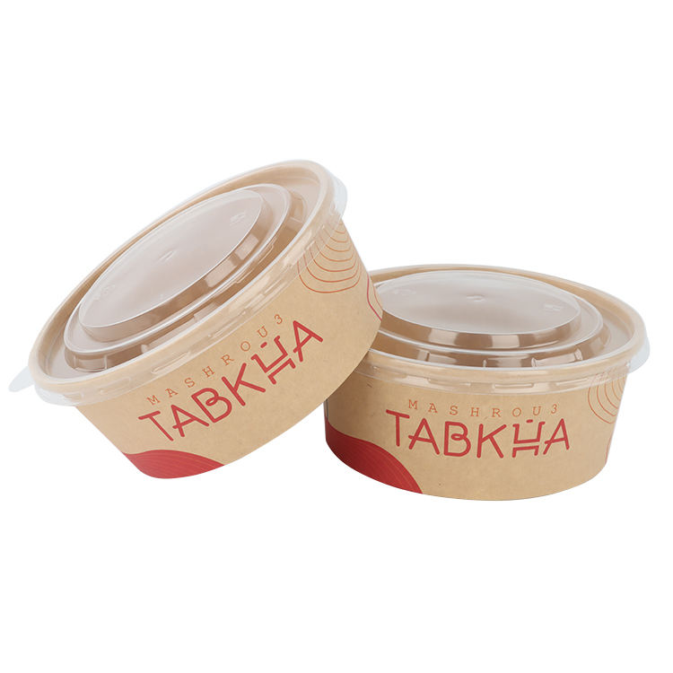Portable Restaurant Disposable Food Container Paper Fast Food Salad Bowls With LogoPopular