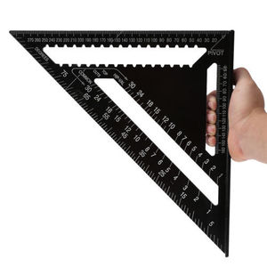 Hot Selling Black 7/12 Inch Woodworking Metric Aluminum Alloy Triangle Ruler <strong>Speed</strong> <strong>Square</strong> - Product Image 2