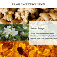 Parfum unique Jasmin Rouge huile de parfum OEM parfum floral original personnalisez votre propre parfum de marque pour les femmes