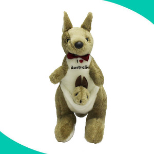 Logo personnalisé <span class=keywords><strong>j</strong></span>'aime australie kangourou animal en peluche jouet avec bébé - Product Image 1