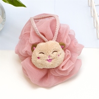 Éponges de bain personnalisées, animaux, enfants, pouf luffa, boule de maille, boule de douche en PE coloré, épurateur de dos