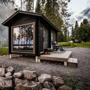 <span class=keywords><strong>2025</strong></span> mới hiện đại điện gỗ rắn sang trọng ngoài trời biệt thự phòng tắm hơi với mái nhọn và thiết kế khối lập phương - Product Image 1