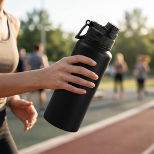 Custom Logo 32oz 18oz Double Wall Stainless Steel Tumbler Eco-friendly Gym Sports Water Bottle <b>2</b>-in-1 Straw Spout Lid - Product Image 6