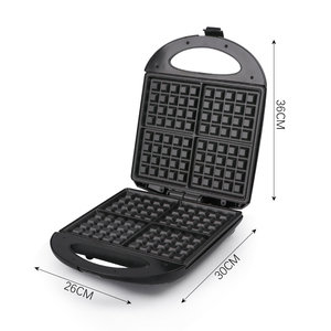 Marca Premium RAF 2022 Venta caliente negro Mini máquina de gofres Waffles máquina de desayuno para el hogar admite personalización - Product Image 3