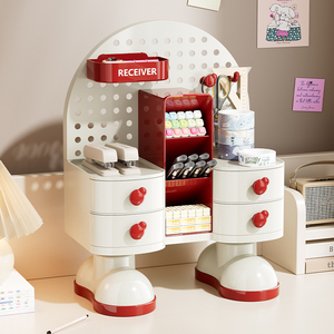 Nhựa Văn Phòng Phẩm Tổ Chức Máy Tính Để Bàn Tổ Chức Với Ngăn Kéo Đứng Phim Hoạt Hình Phong Cách Thời Trang Lưu Trữ - Product Image 1