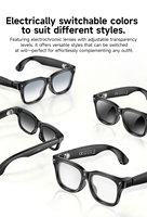 Nouvelles lunettes intelligentes électrochromiques avec caméra, reconnaissance IA, enregistrement vidéo, appels mains libres, fonctionnalités de traduction, casque audio