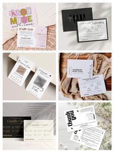 Carte <span class=keywords><strong>de</strong></span> visite personnalisée sur mesure, carte <span class=keywords><strong>de</strong></span> remerciement pour les instructions d'entretien des bougies blanches, reliure parfaite, couverture rigide, papier offset <span class=keywords><strong>de</strong></span> qualité - Product Image 5