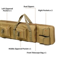 Sac de pêche long imperméable en Oxford, 94/120CM, plusieurs poches externes, sac de rangement rembourré pour cannes à pêche, pour la pêche en plein air