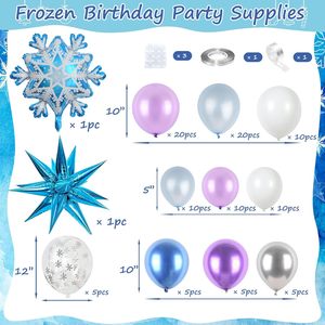 102 pièces thème congelé explosion étoile <span class=keywords><strong>anniversaire</strong></span> ballon arc guirlande kit filles fête d'<span class=keywords><strong>anniversaire</strong></span> ballon décoration - Product Image 3