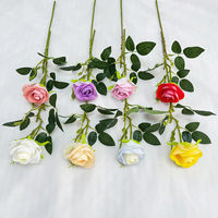 Hochzeits-Straßendekoration Seidenblumen 24 Flachkopf-Rosen
