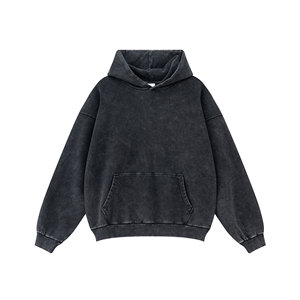 เสื้อมีฮู้ดล้างกรดแบบสวมหัวเสื้อไม่มีกรดเสื้อสเวตเตอร์ผ้าเฟรนช์เทอร์รี่ขนาดใหญ่พิเศษพิมพ์โลโก้ได้ตามต้องการ - Product Image 4