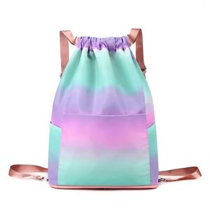 Custom Printing Foldable Basketball Sport Gym <b>Drawstring</b> Bags Women Lightweight Travel <b>Drawstring</b> Backpack - Product Image 6