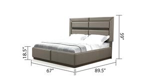 Modern Luxury <b>Convertible</b> 4-Piece Queen Bedroom Set Made of Wood in Brown - Product Image 2