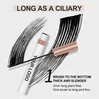 Maskara Oem Liquid Curling 3D 4D Pelembap Vegan Fiber Tahan Lama Tahan Air Volume