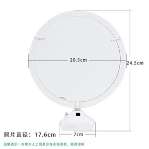 Wholesale Round Shape LED Makeup <b>Mirror</b> Photo Frame USB Charger <b>Plastic</b> Material Magic <b>Mirror</b> For Wedding - Product Image 4