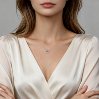 Bijoux Moyu, nouveaux bijoux tendance de l'été, argent sterling 925, pendentif rectangulaire en émeraude et zircone cubique pour femmes, collier en argent 925