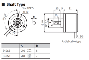 Original E40S6-1500-3-T-24 Rotary <strong>Encoder</strong> Push-pull Output 1500 Pulses - Product Image 6