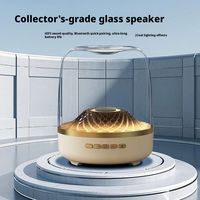 Altavoz Bluetooth de Vidrio Transparente de Moda, 10 W, Graves Potentes, Luz Ambiental RGB, Altavoz Inalámbrico Portátil para Decoración del Hogar, Juegos y Fiestas