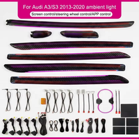 Kit d'éclairage d'ambiance intérieur LED pour Audi A3/S3 2013-2020 avec symphonie dynamique 64 couleurs et éclairage de bouches d'aération